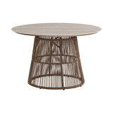Alesso - 5 Piece Standard Height Dining Set (Round Table And Four Chairs) - Brown
