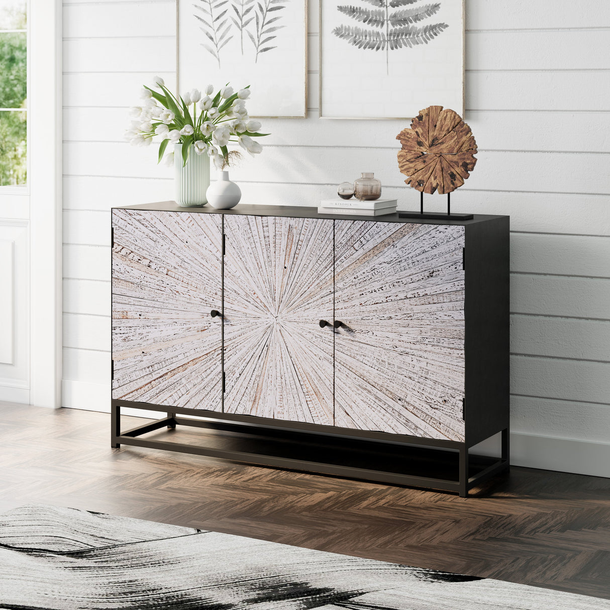 Astral Plains 3 Door Accent Cabinet