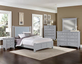Bonanza - Ocean Blue Upholstered Bed With Mansion Footboard