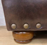Roberto - Leather Ottoman - Cocoa