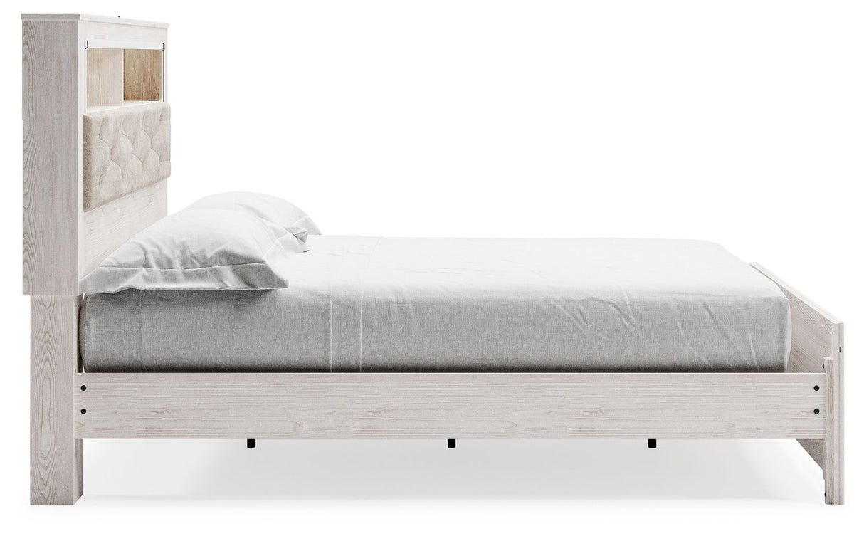 Altyra - White - King Bookcase Panel Bed