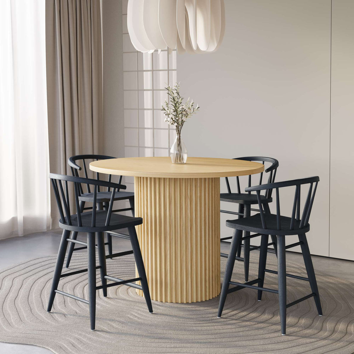 Auden - 5 Piece Counter Height Dining Set - Black