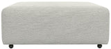 Majesty - Castered Cocktail Ottoman - White