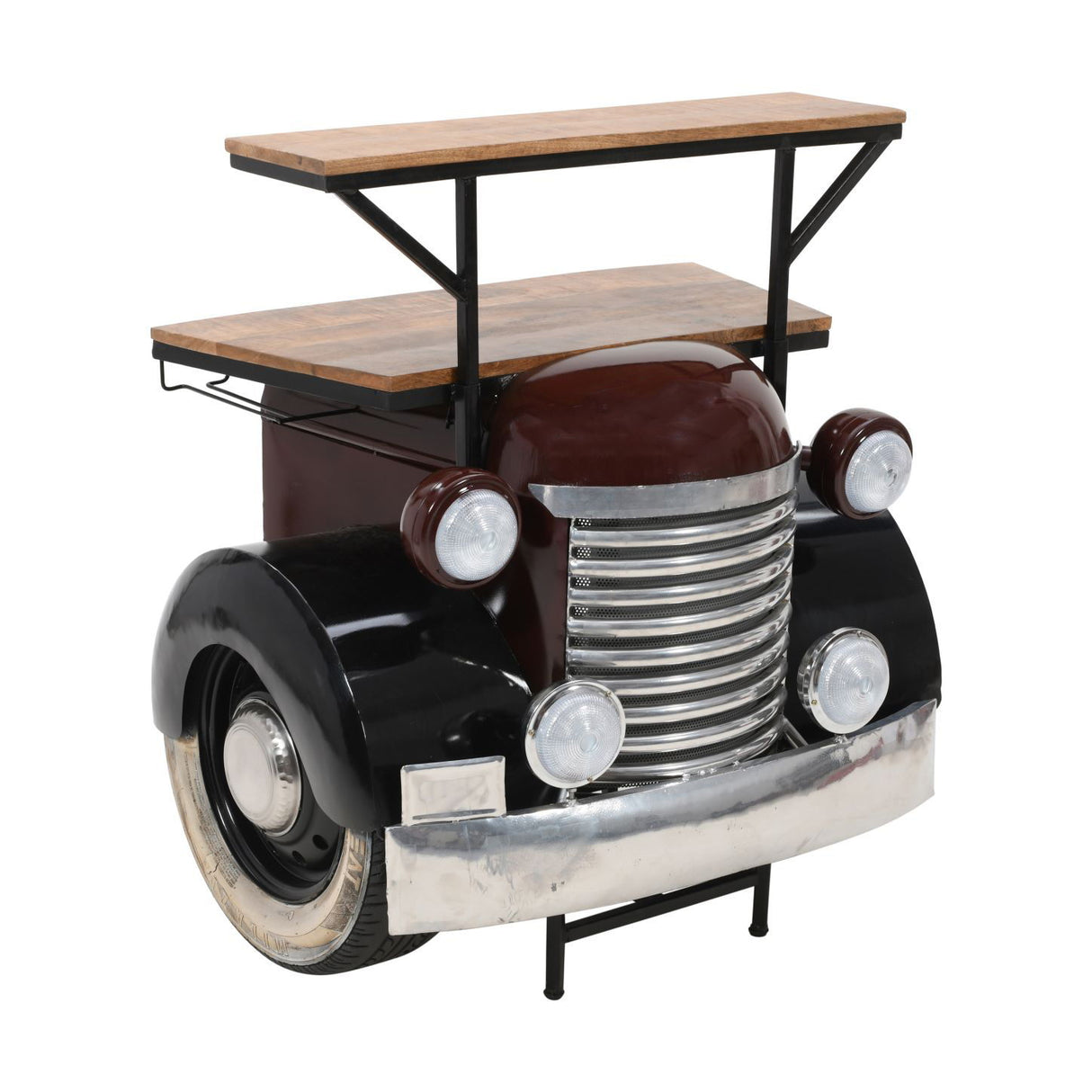 Glory Days - Woody Vintage Car Home Bar Table - Black