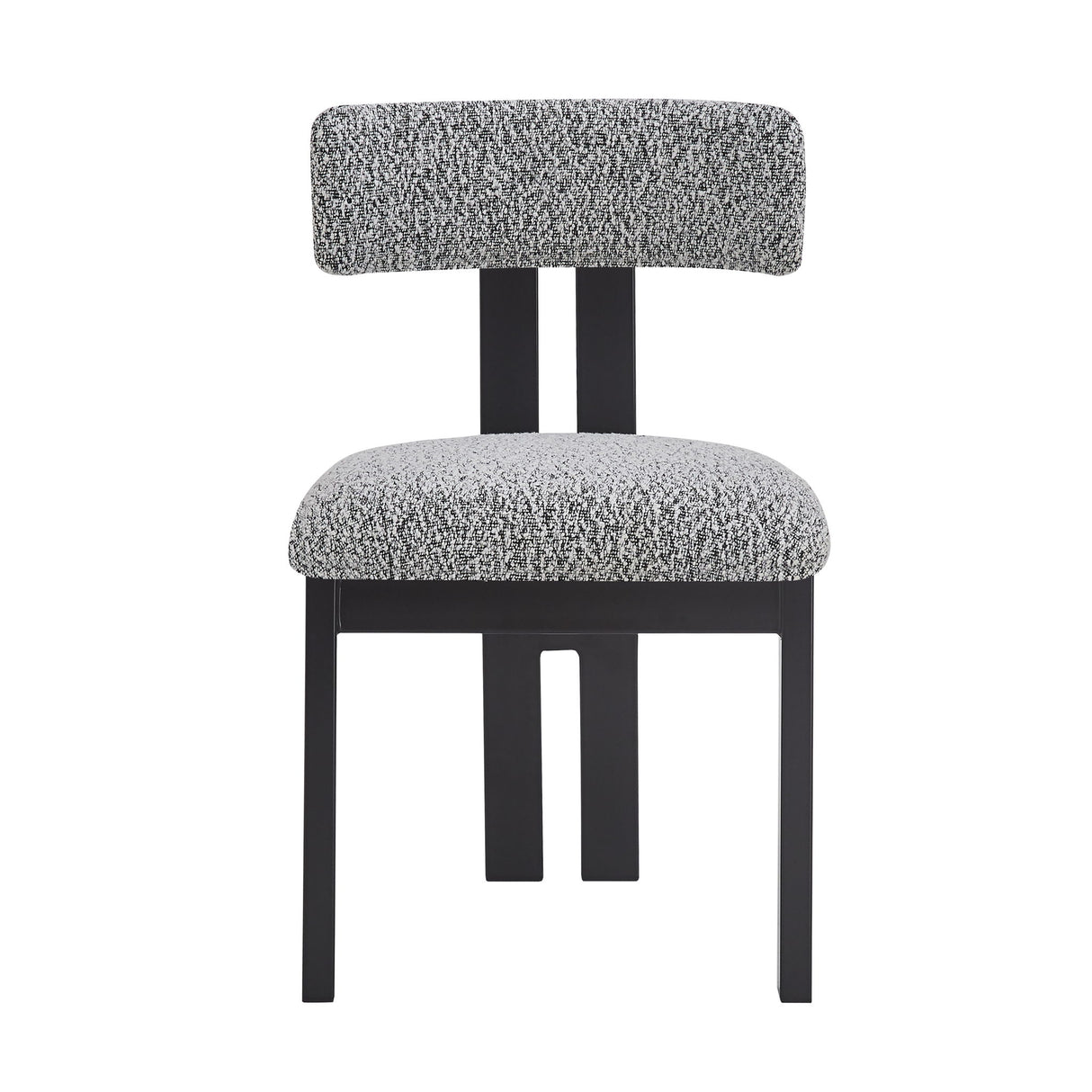 Modern Upholstered Armless Dining Chairs With Metal Legs