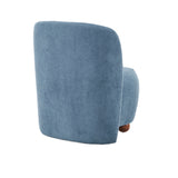 Modern Low Back Accent Upholstered Armless Living Room Chairs, Round Feet