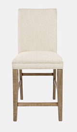Carlyle Crossing - Upholstered Stool (Set of 2) - Distressed Medium Brown / Beige