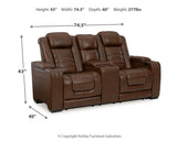 Backtrack - Chocolate - Pwr Rec Loveseat/Con/Adj Hdrst