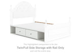 Kozlani - Twin/Full Side Storage With Rail - White