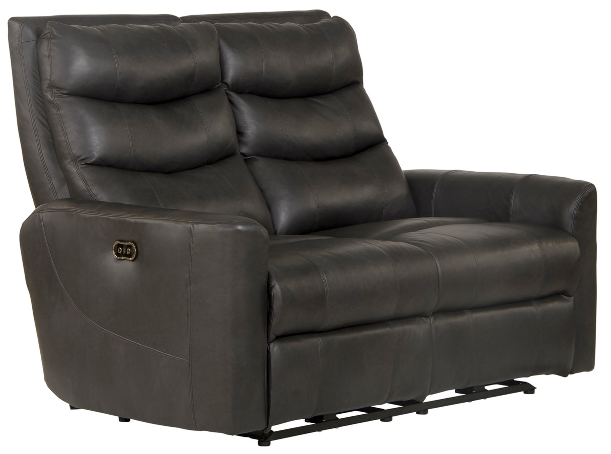 Bosa - Power Reclining Loveseat - Charcoal - Leather