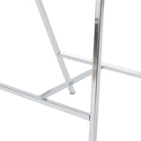 Modern Bar Stools With Low Back And Arms And Durable Metal Frame (Set of 2) - Ivory