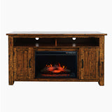 Cannon Valley - 60" Fireplace - Distressed Brown