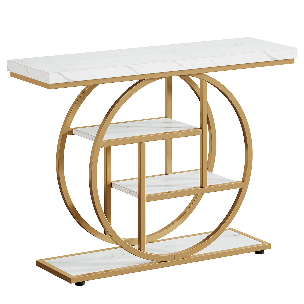 Console Table With 4 Tier Design For Living Hallway