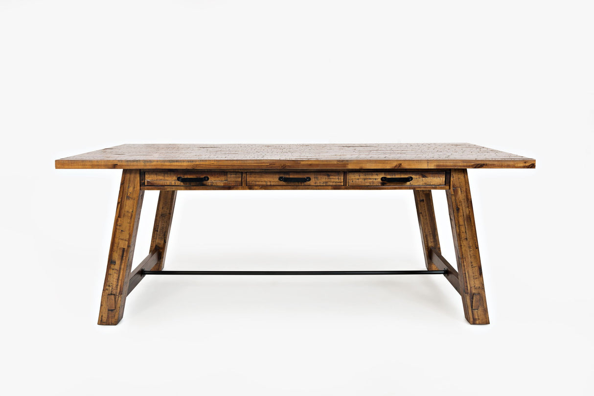 Cannon Valley - Trestle Dining Table - Distressed Medium Brown