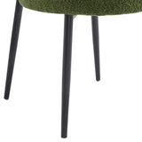 Upholstered Dining Chair (Set of 2) - Green Fabric