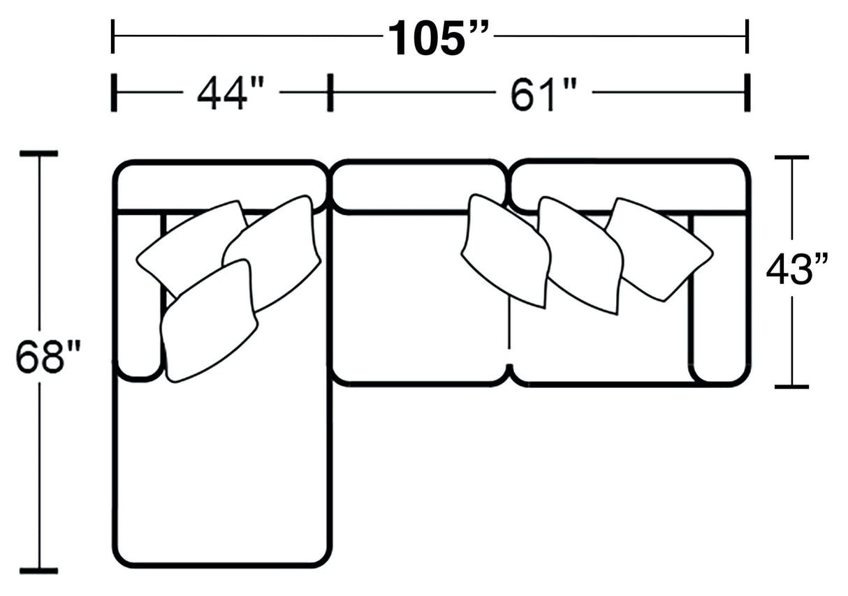 Glacier - 2 Piece Sofa Chaise