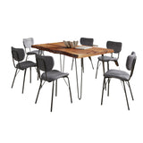 Nature's Edge - 7 Piece Upholstered Dining Set - Chestnut