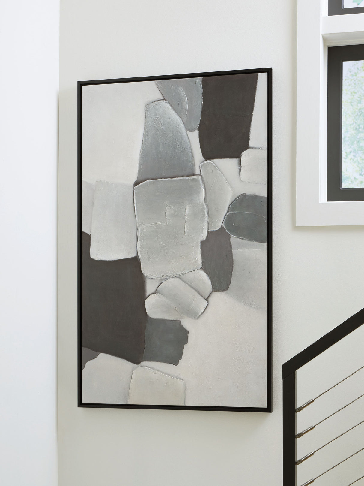 Adilson - White / Gray / Black - Wall Art