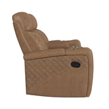 Side Kick - Loveseat With Console, Cupholders And White Led Light - Simba Saddle