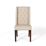 Sophisticated Tufted Dining Chair With High Back Design