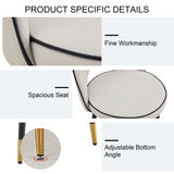 Modern Upholstered 360° Rotatable Bar Chair With Metal Legs For Dining Room (Set of 2)