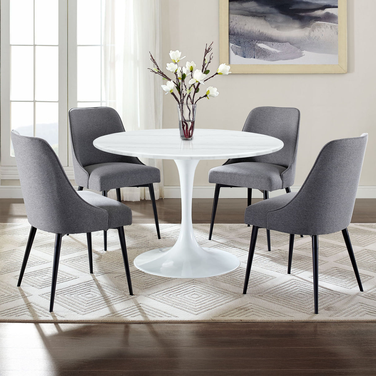 Colfax - Dining Set With White Table