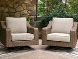 Laguna Heights - Swivel Lounge With Cushion - Beige