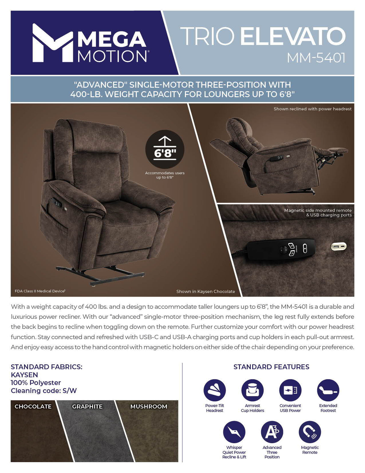 MM-5401 Power Lift Recliner