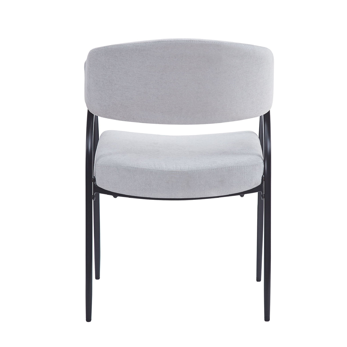 Contemporary Upholstered Dining Chairs With Metal Legs (Set of 2)