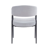 Contemporary Upholstered Dining Chairs With Metal Legs (Set of 2)