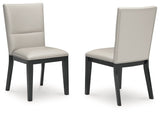 Glinari - 5 Pc. - Dining Room Table, 4 Side Chairs - Taupe / Black