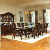 Antoinette - Ped Table With Leaf - Dark Brown