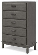 Mazing - Five Drawer Chest - Gray