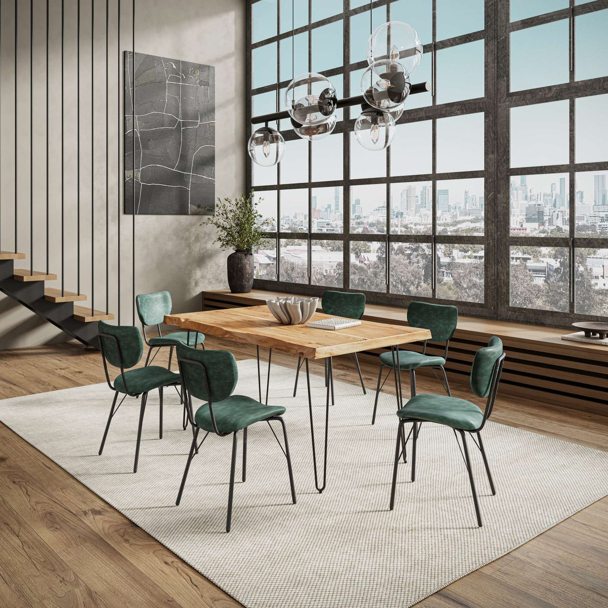 Nature's Edge - 7 Piece Upholstered Dining Set - Natural