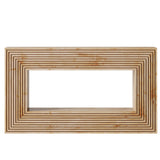Fluted Console Table, Rectangular Entryway Table With Storage For Living Foyer - Natural Wood