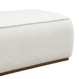 Grainy Footstool For Home - Beige