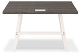 Dorrinson - White / Black / Gray - Home Office Desk