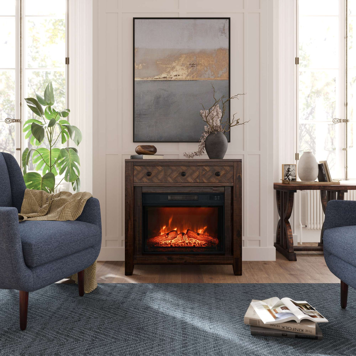 Fairview Electric Fireplace Media Console