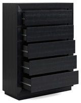 Londer - Black - Five Drawer Chest