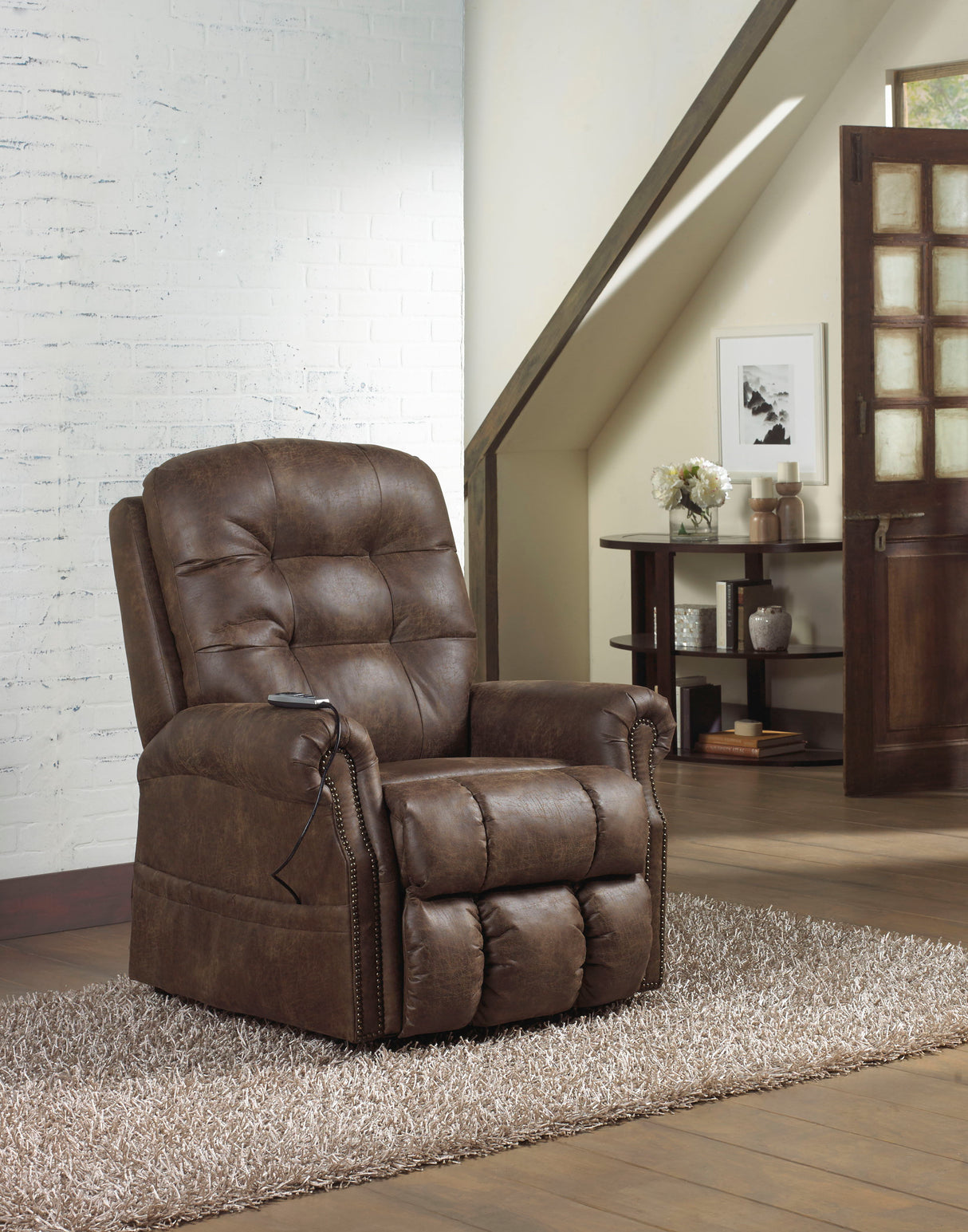 Ramsey - Power Lift Lay Flat Recliner With Heat & Massage