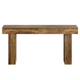 Rectangular Extra Long Console Table For Living Entryway - Rustic Brown