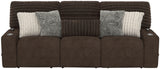 Zen - Power Reclining Sofa With CR3 Heat/Massage/Zero Gravity - Chocolate