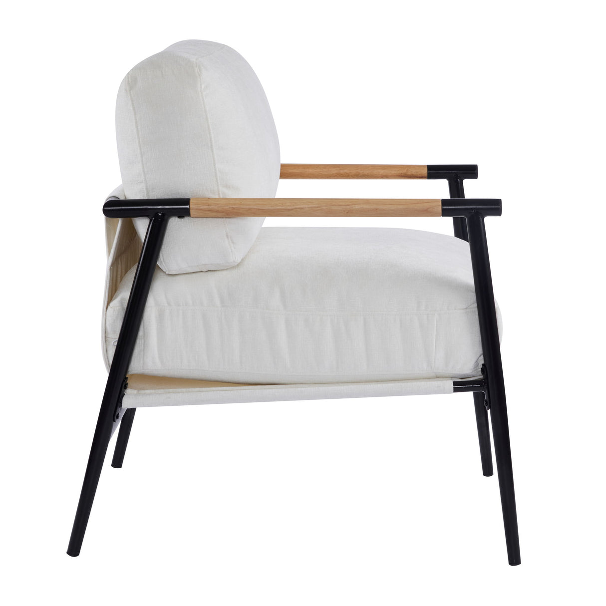 Modern Accent Chair With Plush Cushions, Cozy Seating