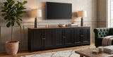 Sophia - 97" Console w/ 6 Doors - Black