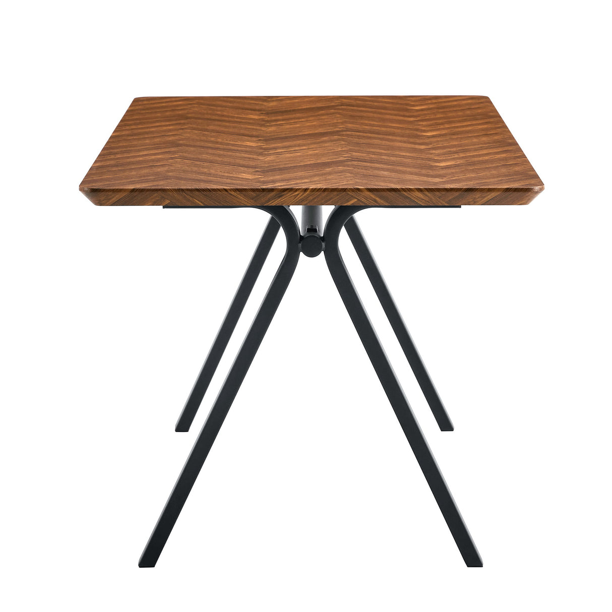 Herringbone Pattern Dining Table A Perfect Match For Modern Minimalist And Industrial Home Styles - Walnut