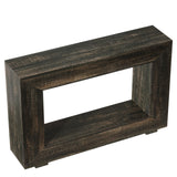 Narrow Entryway Storage Console Table With Open Shelf
