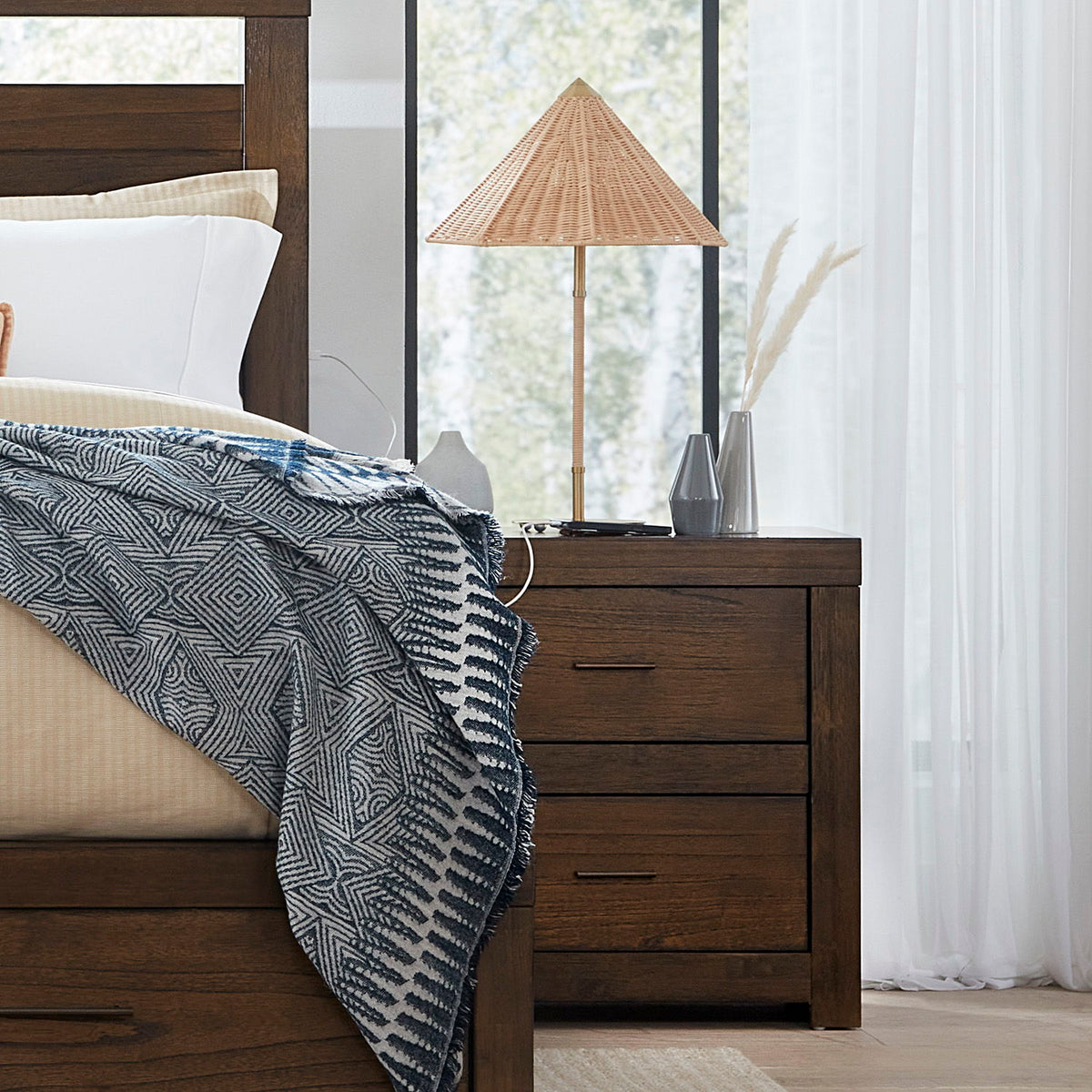 Modern Loft - 2 Drawer Nightstand w/ power