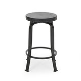 Modern Industrial Counter Stool Set With Swivel Function