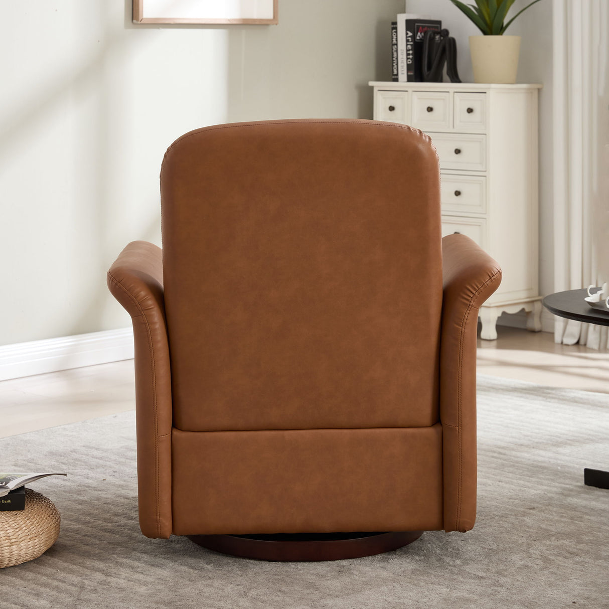 Modern Swivel Barrel Accent Chair With Base