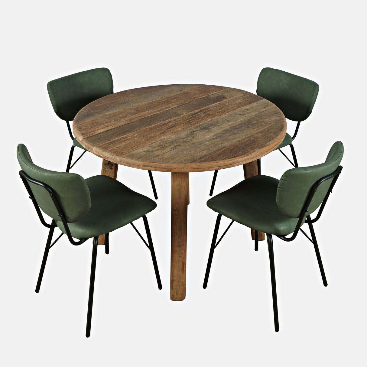 Reclamation - 5 Piece Dining Set With Upholstered Chairs